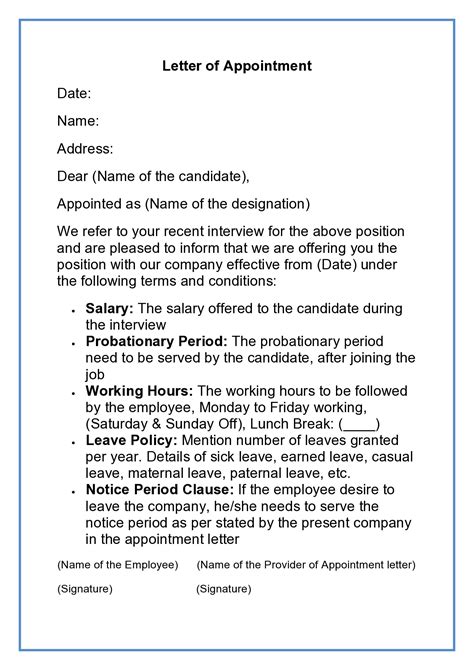 8.2 appointment letter|Appointment Letter .